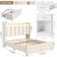 Ensemble de chambre à coucher 3 pièces, lit tapissier en velours avec lumières DEL et tiroirs de rangement, 2 tables de chevet avec 1 tiroir-1223720788-1217877925