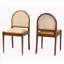Ensemble de chaises de salle à manger Moreno en rotin naturel et bois d'acacia, H 34,46 po x l 18,3 po x P 20,69 po