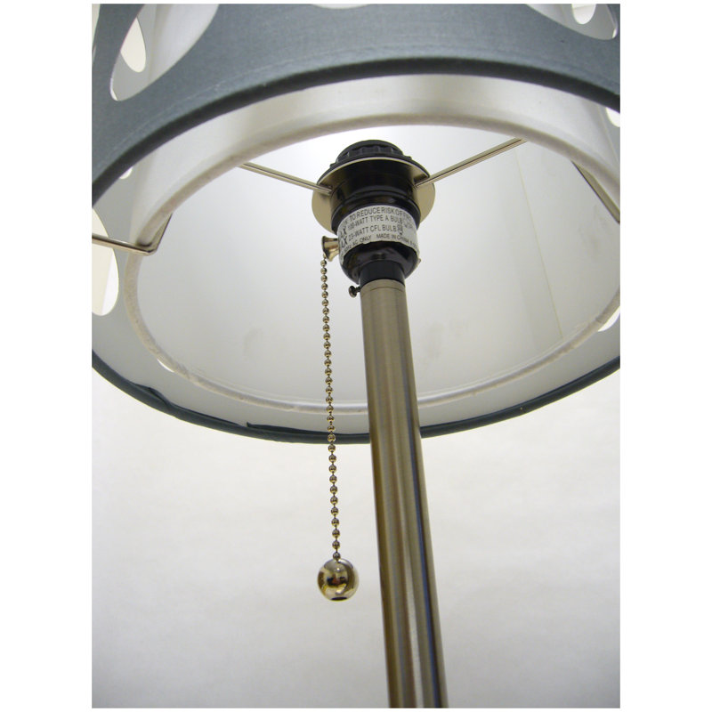 62"H GREY/WHITE RETRO FLOOR LAMP