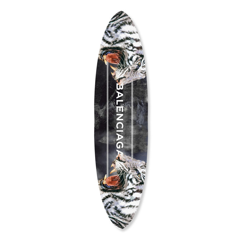 Tiger Effect Decorative Decorative Acrylic Surfboard by Oliver Gal