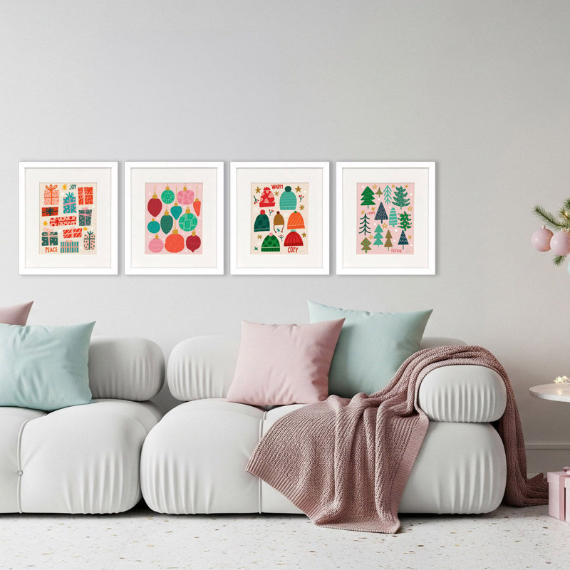 Tableau encadré « Plaisirs d'hiver »