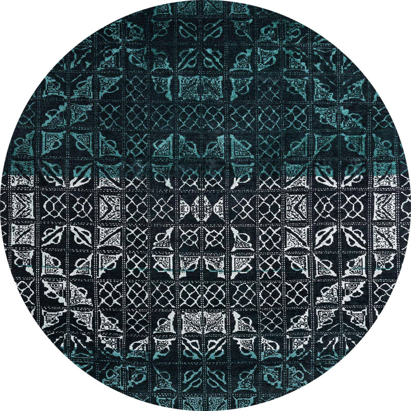 Abstract Indoor Rug, Round 3'