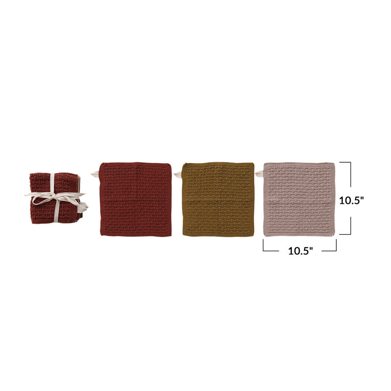 Artisan Knit Cotton Dish Cloth Set