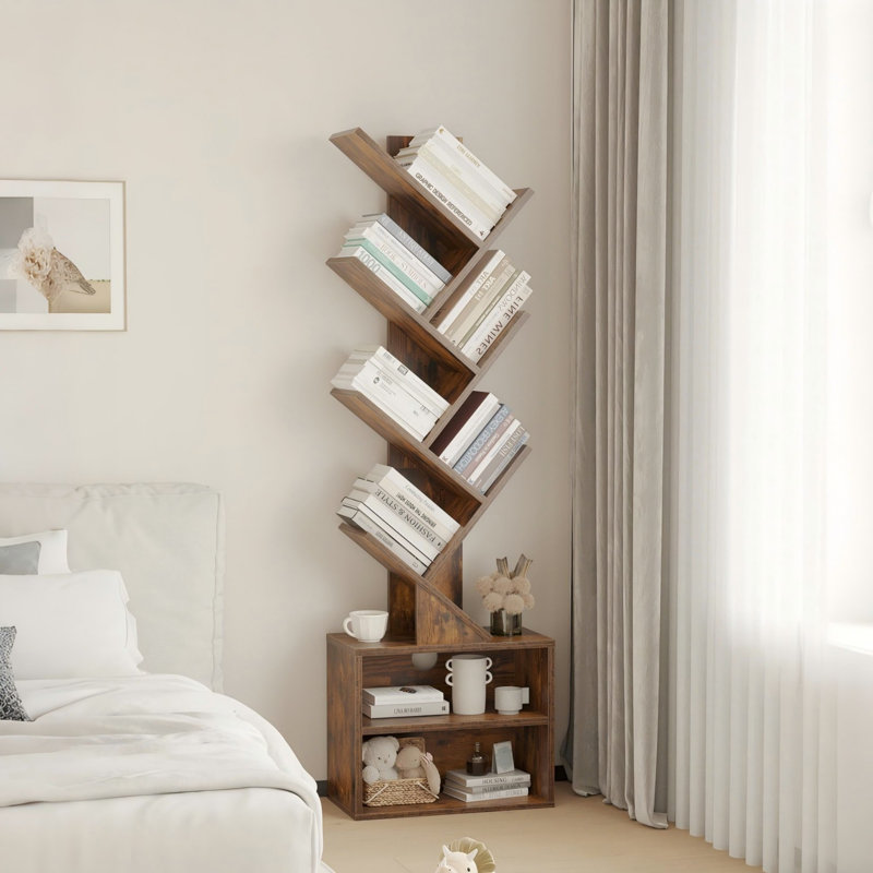 Bibliothèque rustique à 6 niveaux