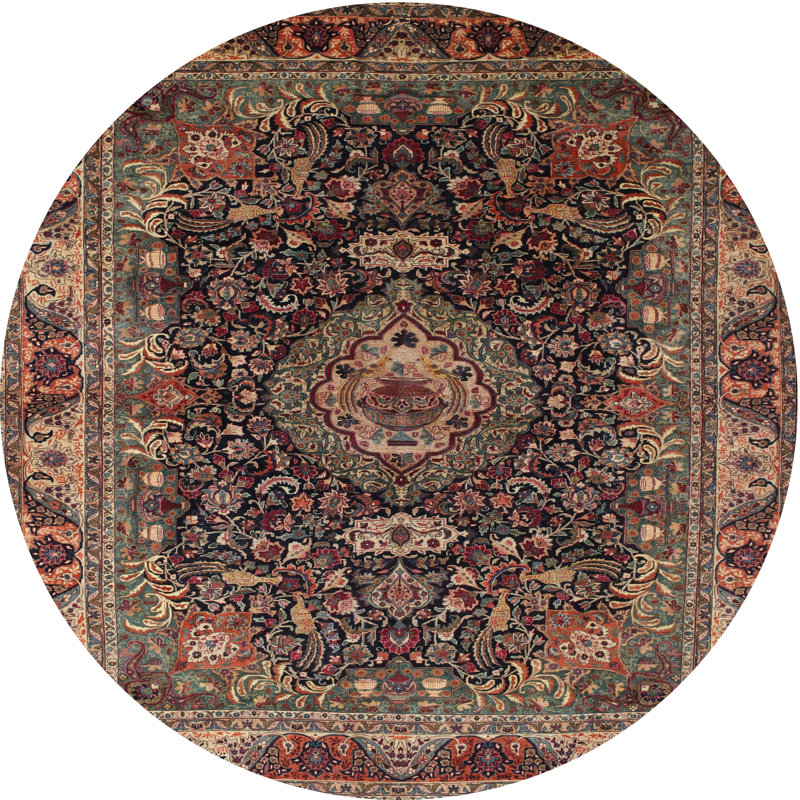 Catarcio Oriental Indoor Rug, Round 8'