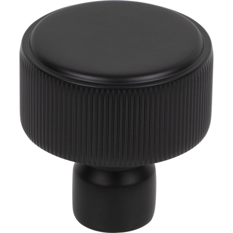Dempsey Round Knob 1 1/4 Inch, Flat Black