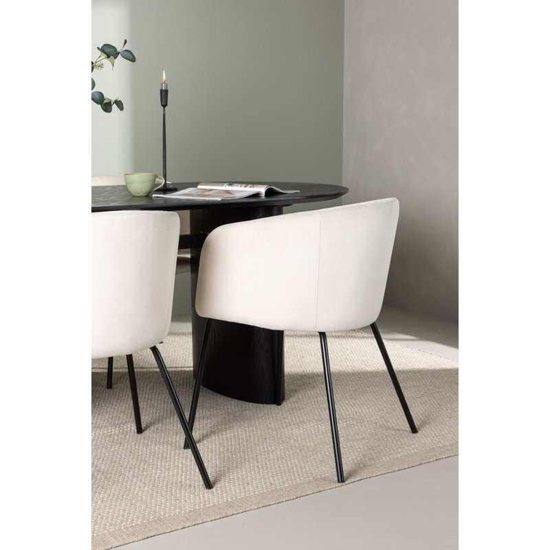 Combs 4 - Person Dining Set, Black