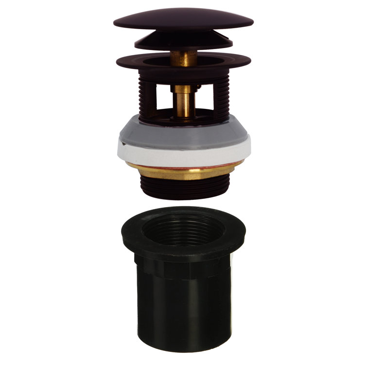 Integrated Overflow Drain 1-1/2 in. NPSM Coarse Thread Tip-Toe Mechanism with ABS Adapter