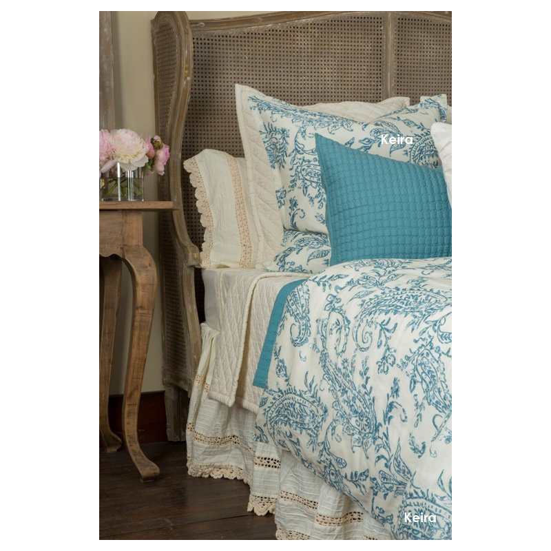 KIERA Duvet Cover, Twin Duvet Cover, Turquoise