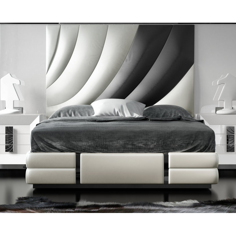 Annalya Upholstered Panel Bed, Matte, Queen
