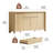 Quandro 63" Sideboard Modern Natural Wood Coffee Bar With 4 Doors And Adjustable Shelves For Kitchen
