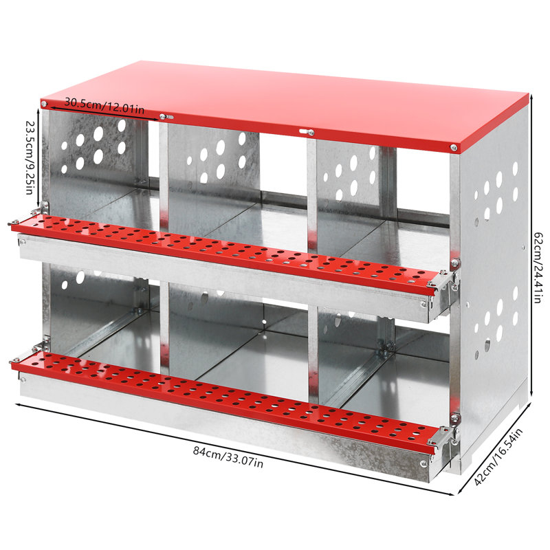 Fusae Chicken Coop with Nesting Box For Up To 6 Chickens