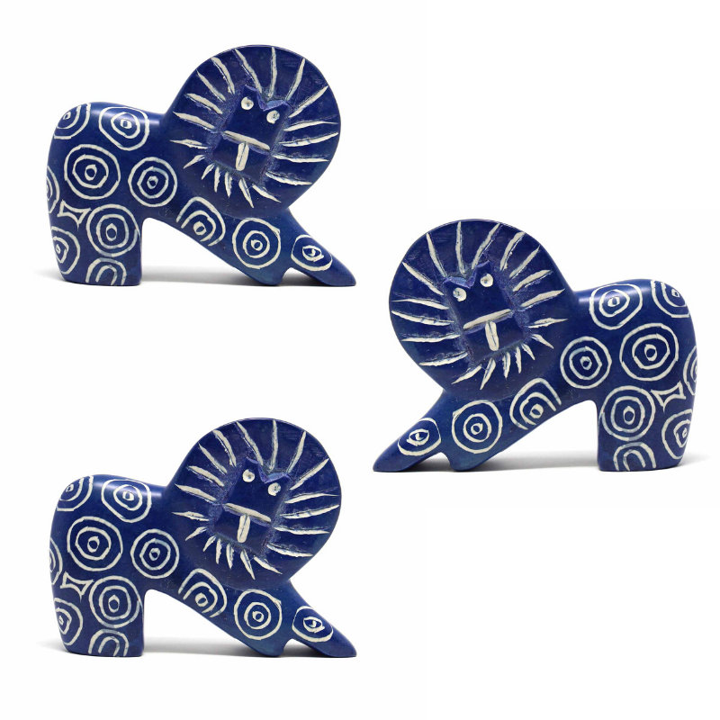 Figurine 3 pièces, Bleu foncé