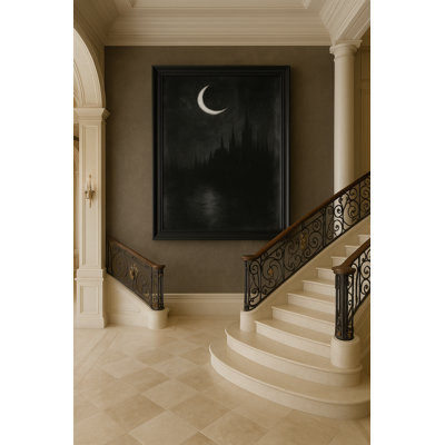 Tableau encadré Nocturne Dominion - Cadre noir
