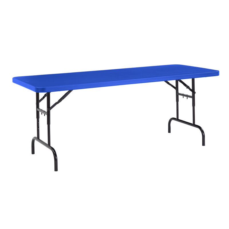Table pliante robuste réglable en hauteur NPS 30 x 72, Bleu
