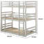 Lit triple simple en bois Émile
