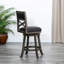 Chaise pivotante de 24 po à hauteur de comptoir, gris anthracite, tissu gris anthracite, complète le tabouret de cuisine avec mécanisme, finition grise, revêtement, ajoute de la classe-105706708-105706712
