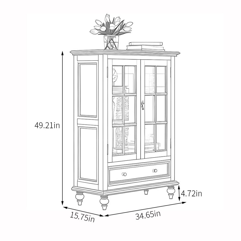 Armoire d'appoint multifonctionnelle en bois, Brun
