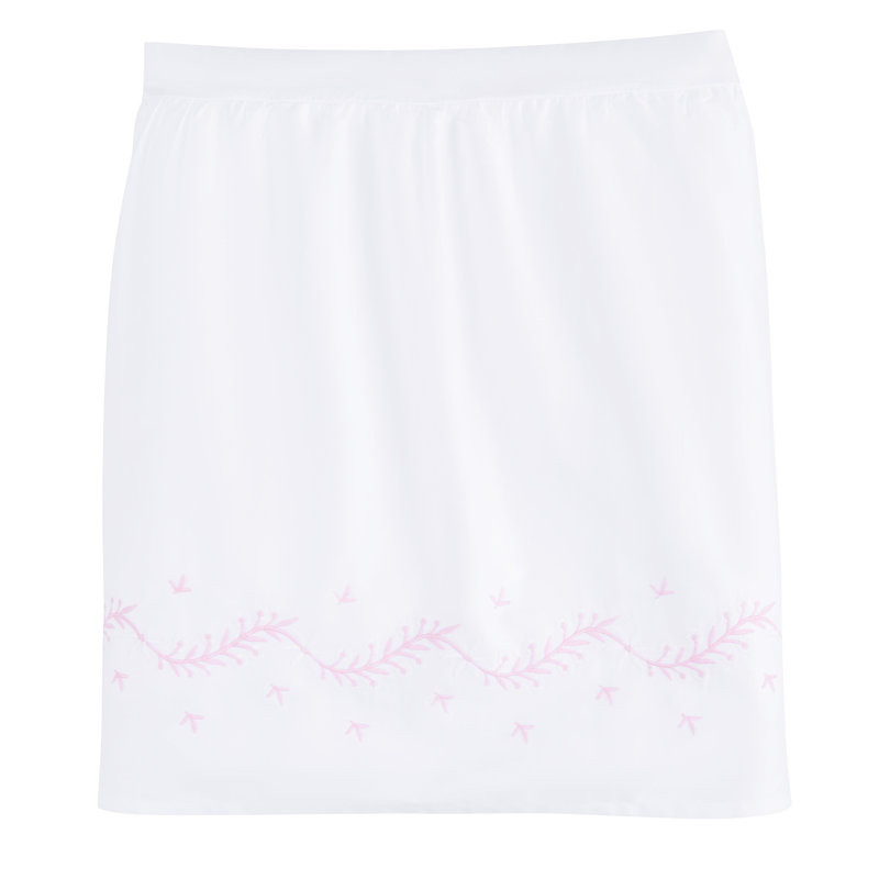 Jupe de lit de bébé brodée Blush