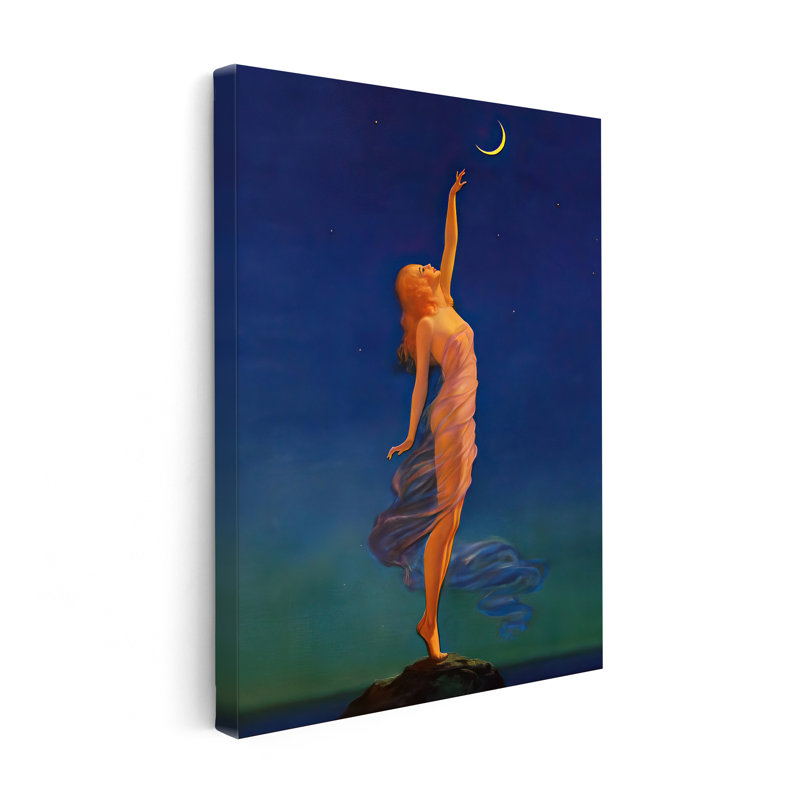 Edward Mason Eggleston - Atteindre la lune, Sans cadre, Canevas, H 18 po x l 24 po