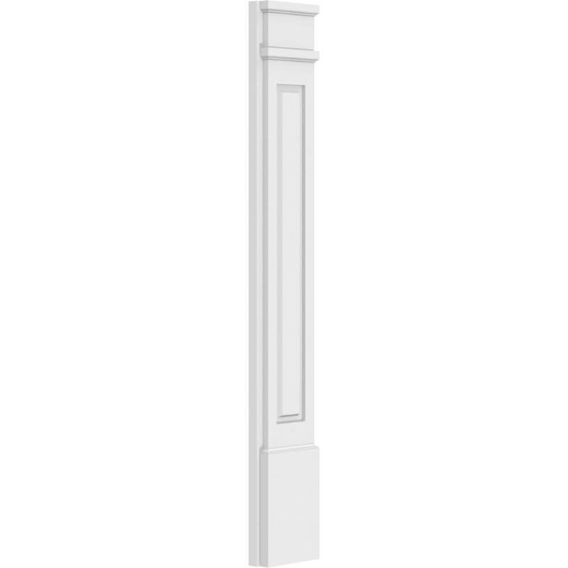 Pilastre surélevé en PVC TruCruft (la paire), Base et chapiteau décoratifs, 7 po, 48 po