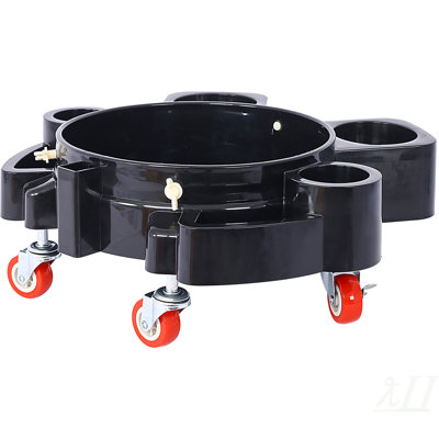 Bucket Dolly 5 Gallon Rolling Bucket Dolly with 5 Rolling Swivel Casters,Removable Bucket Dolly for Car Wash Professional Detailing for Car Washing Detailing Smoother Maneuvering 2pcs set
