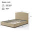 Lit plateforme tapissier moderne avec tête de lit courbée et base en bois massif-124215901