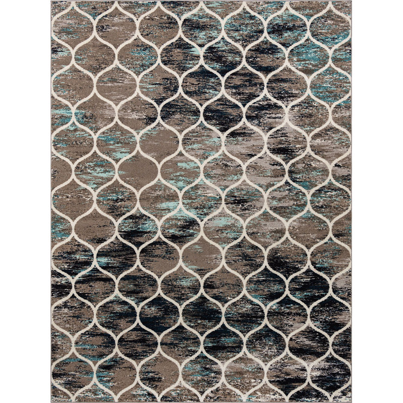 Geometric Indoor Rug, Rectangle 10' x 13'