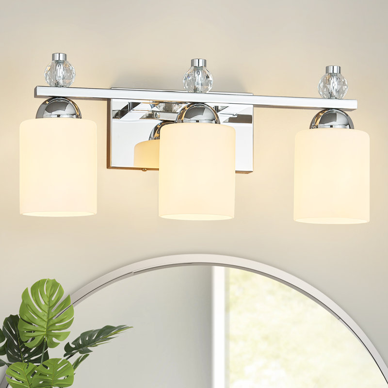 Mid Century  Vanity Light E26 Socket Glass Bathroom Vanity Light Fixtures Modern Vanity Lights for Bathroom Mirror Hallway