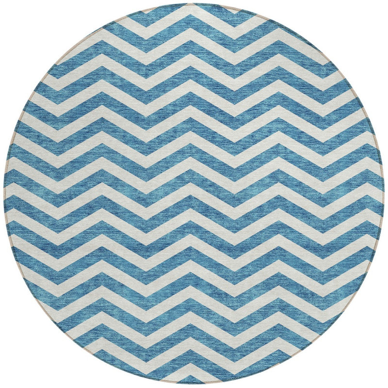 Tapis intérieur lavable extérieur bleu sarcelle et ivoire 8 pi 8 pi