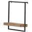 Tablette murale en fer et bois Barzan - noire et brune-1189720631