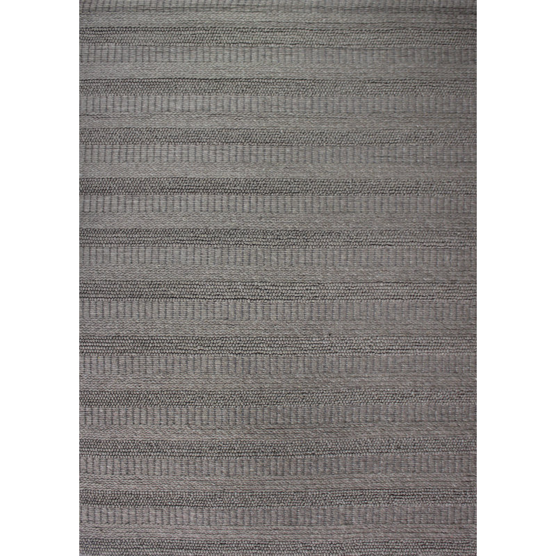 Tapis décoratif brune en laine nouée à la main Patridge, Rectangle 5 pi x 8 pi