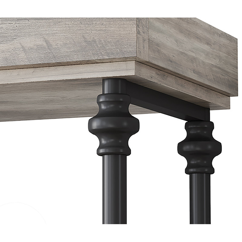 Johntrell Bookcase, Grey/Black