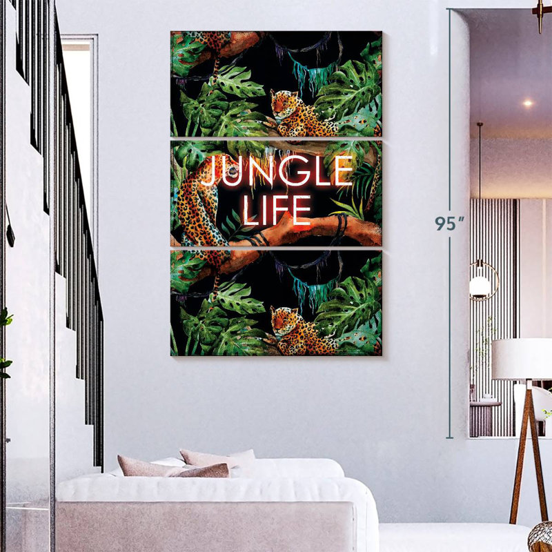 Alvord Jungle Life, typographie, H 74 po x l 48 po