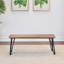 Banc de salle à manger en bois, finition rustique pin foncé