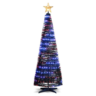 6FT Pop-Up Pre-Lit Christmas Tree With 282 RGB LED Lights & APP Control