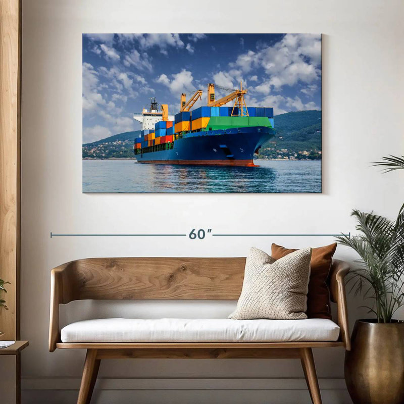 Mehar Merchant Container Ship, 32" H x 48" W