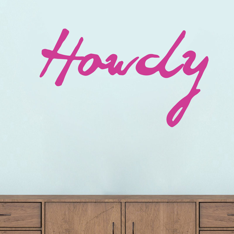 Décalcomanie murale howdy, Rose vif