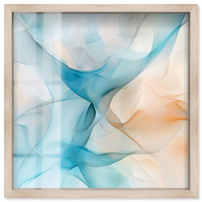 Art abstrait bleu Quori III Shadowbox par Art Remedy