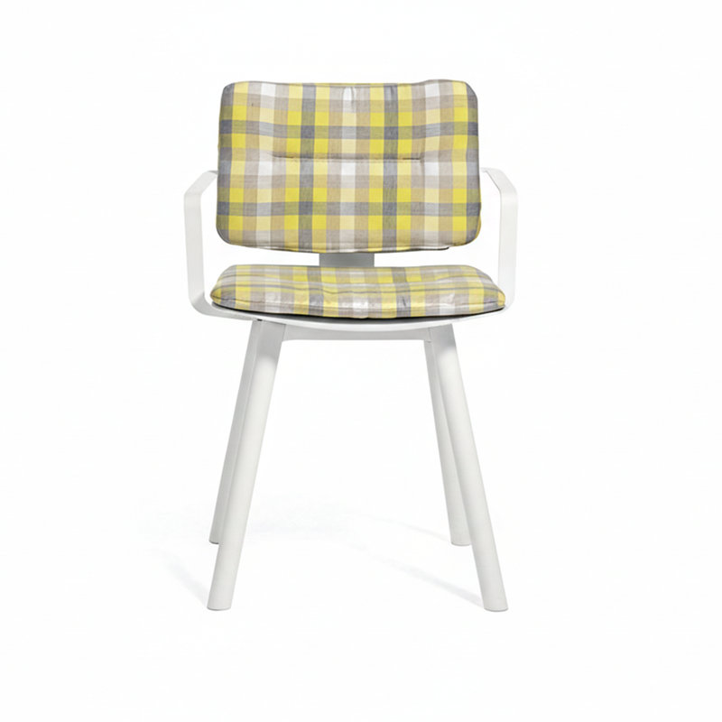 Coco Outdoor Dining Armchair,  White,  Mac Lemon