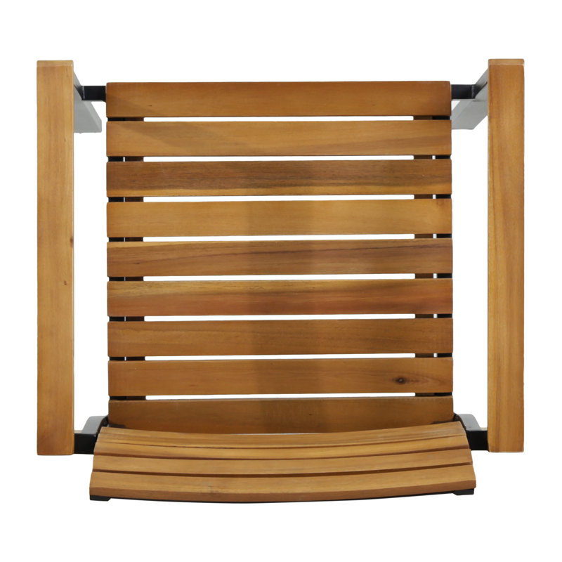 Chaise pour l'extérieur - et noir, bois, meubles de patio de cour arrière élégants et élégants Modern Chic