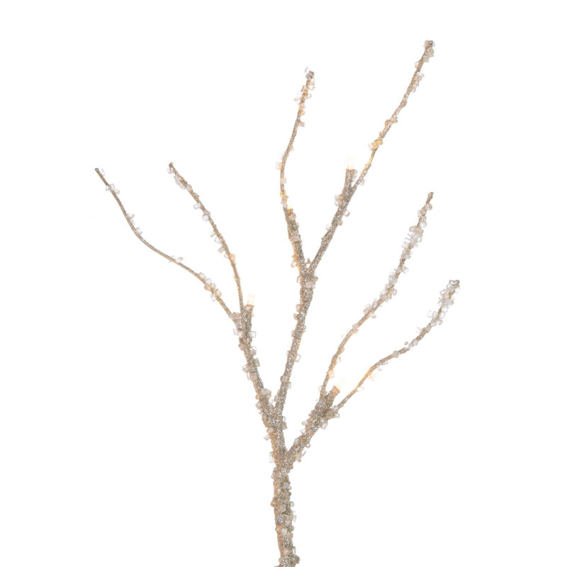 Guirlande de brindilles Champ Icy Sugar de 1,8 m (6 pi) 48WW, Champagne