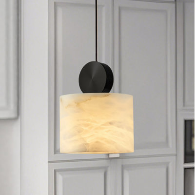 Alabaster Pendant Light Brass