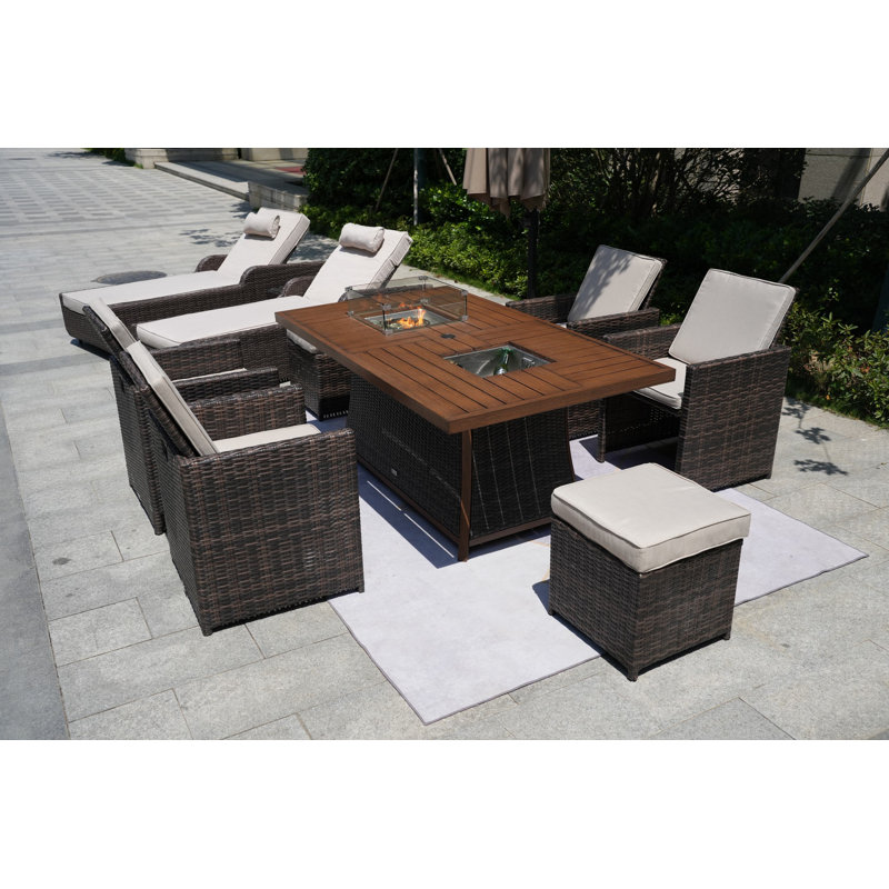 8 - Person Patio Conversation Set with Cushions