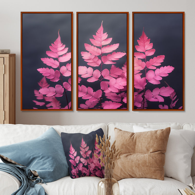Figurines murales monochromes roses, Ethereal Dream, Métal métal, H 40 po x l 60 po x P 1 po