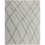 Nomad Hand-Knotted Wool Geometric Area Rug in Black/Gray