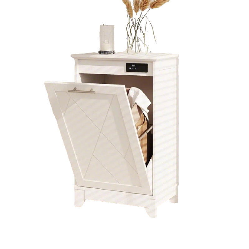 Soffie Manufactured Wood Manual Lift Tilt Out Trash Cans - 10 Gallons, White