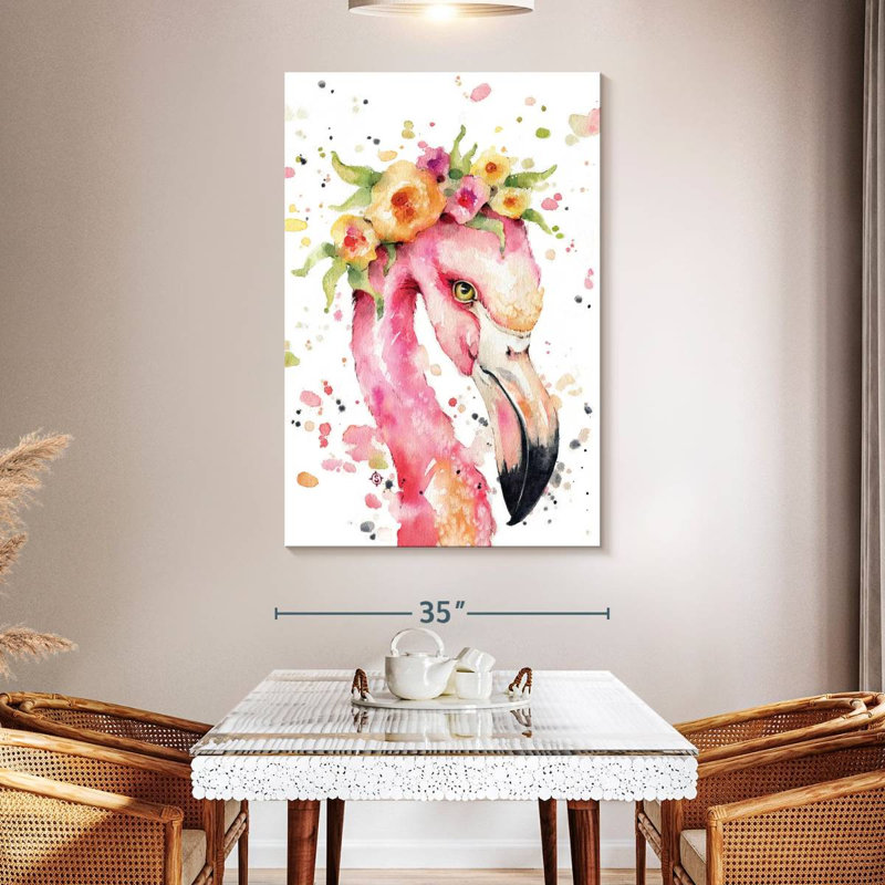 Brampt Little Flamingo, 51" H x 34" W