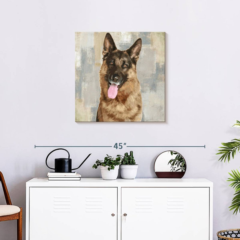 Brampt A German Shepherd Portrait, 24" H x 24" W