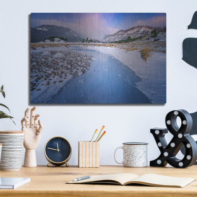 Art mural en métal «Frozen Flow» par Rick Berk